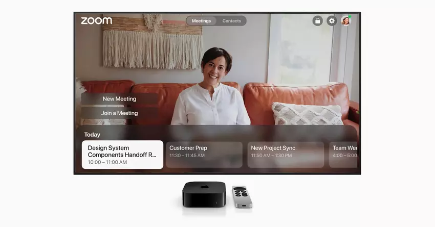 Die Zoom-App mit Continuity Camera-Unterstützung ist jetzt auf Apple TV 4K verfügbar