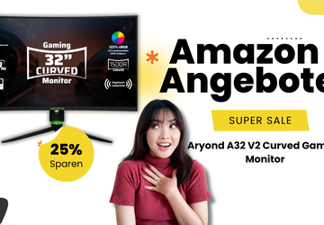 Aryond A32 V2 Curved Gaming Monitor ...