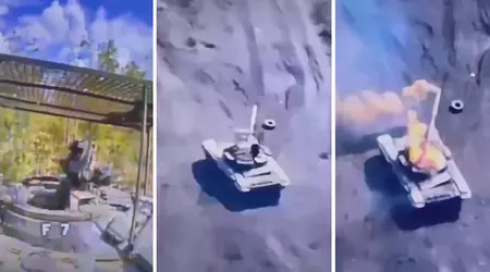 Eine 500 Dollar teure ukrainische FPV-Drohne landete sauber im Inneren eines T-72B und verbrannte einen russischen Panzer