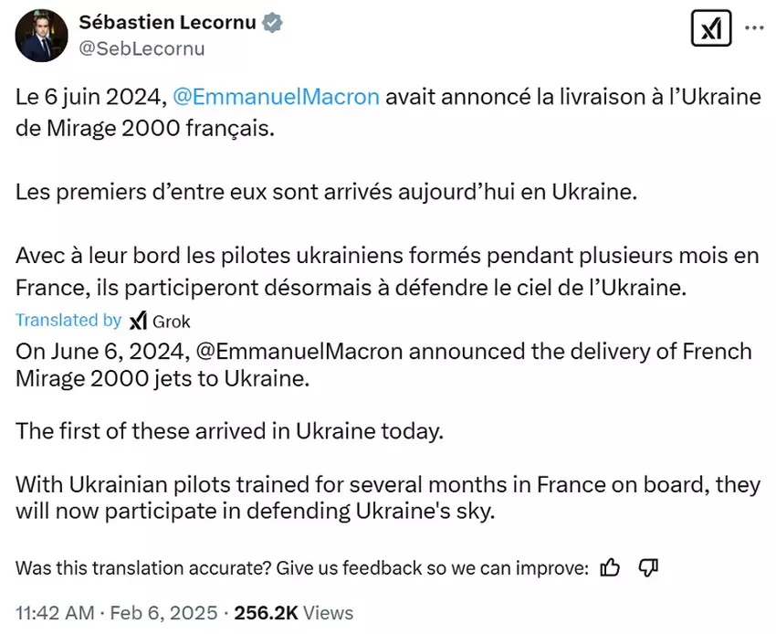 Der französische Verteidigungsminister Sebastien Lecornuil