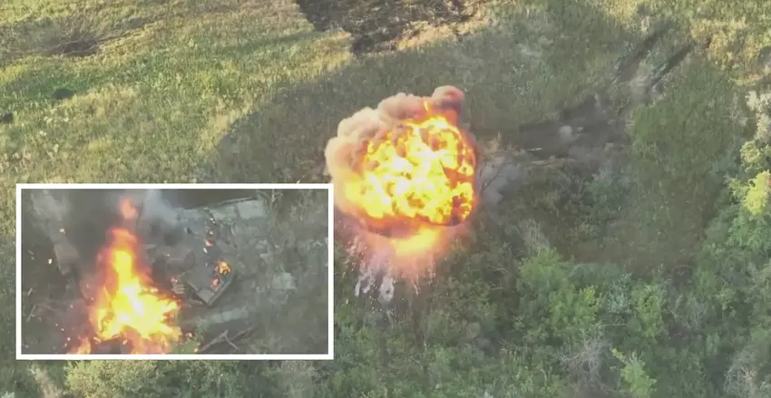 Eine 500 Dollar teure FPV-Drohne zerstörte spektakulär einen russischen T-90M-Panzer im Wert von mindestens 2,5 Millionen Dollar mit einem Präzisionstreffer