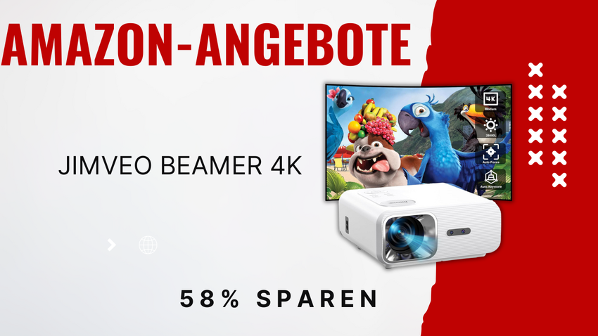 Jimveo 4K Beamer mit KI-Technologie – Spare jetzt 230€ zum Black Friday!