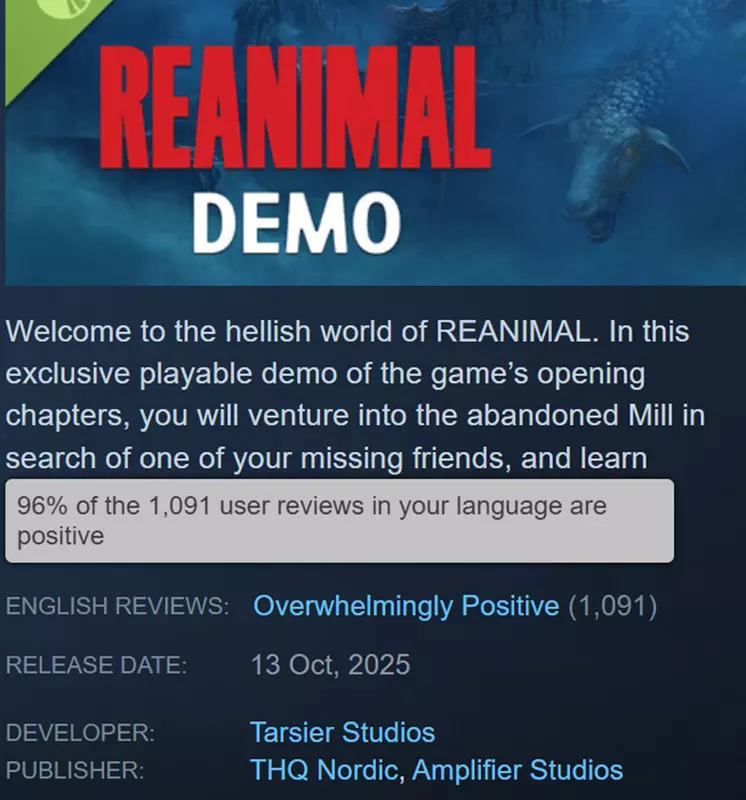 Grafisches Bild aus dem Spiel Reanimal