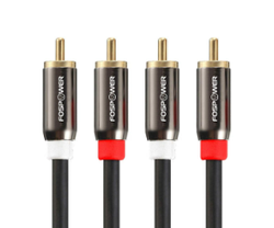 FosPower 2 RCA M/M Stereo-Audiokabel