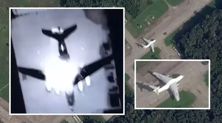 Einzigartiges Video von ukrainischem Drohnenangriff auf militärisches Transportflugzeug Il-76 auf russischem Gebiet veröffentlicht