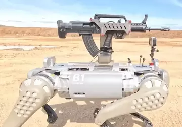 China präsentiert einen Roboterhund mit einem ...