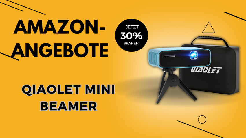 QIAOLET Mini Beamer: Jetzt 91€ günstiger - Kompaktes Heimkino für überall