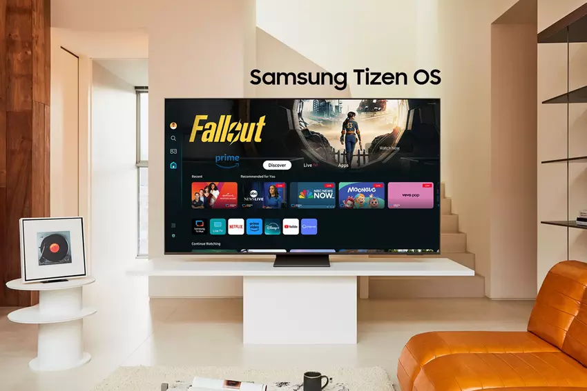 Ein Fernseher mit Tizen OS. Illustration: Samsung