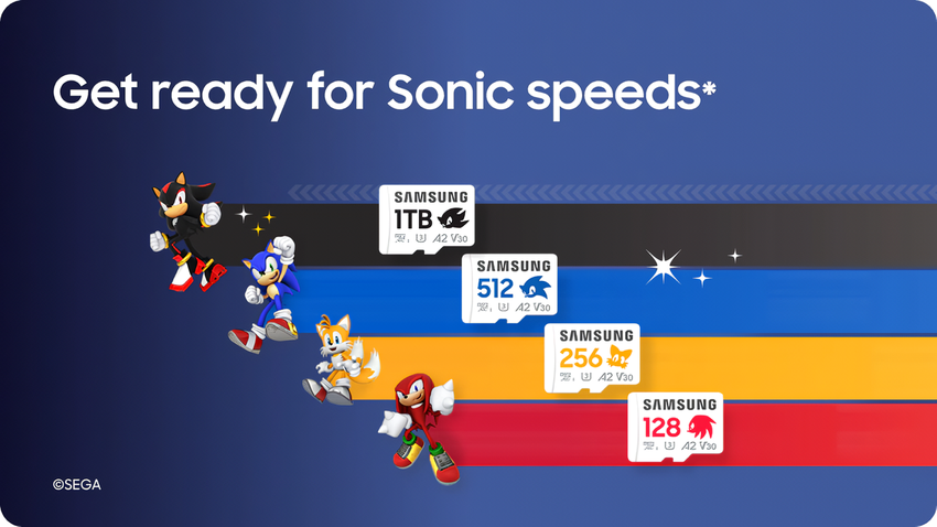 Samsung und SEGA bringen Speicherkarten der Sonic the Hedgehog PRO Plus-Serie auf den Markt