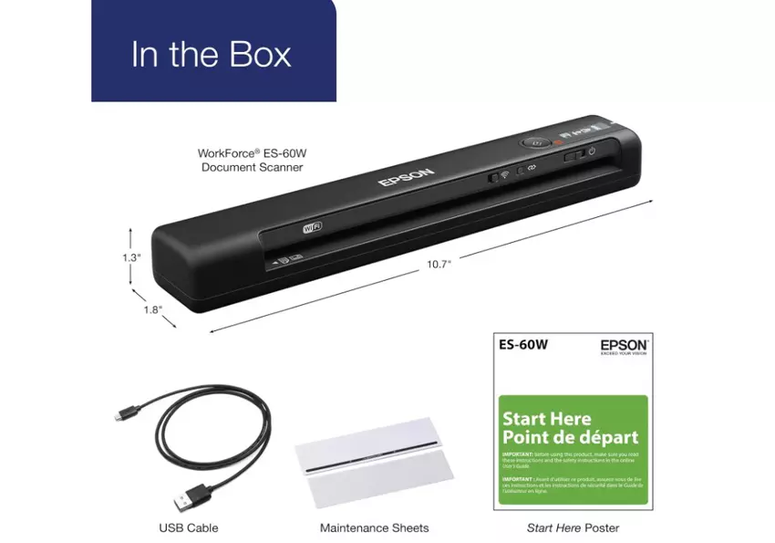 Epson Workforce ES-60W Reisedokumentenscanner