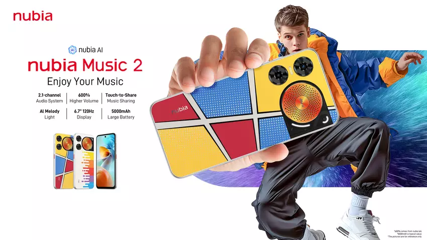 ZTE hat das neue Musik-Smartphone Nubia Music 2 mit drei Breitband-Lautsprechern und DTS:X Ultra-Unterstützung vorgestellt