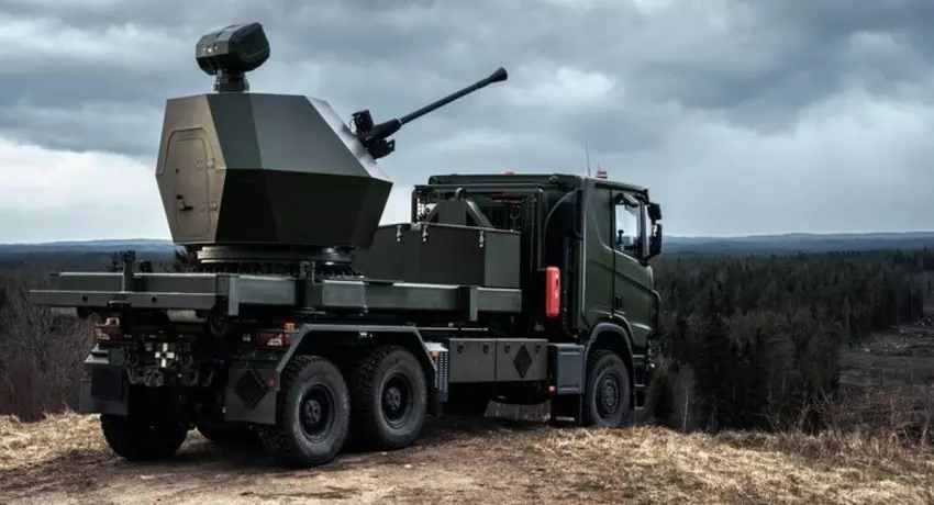Flugabwehrsystem TRIDON Mk2 mit 40-mm-Kanone