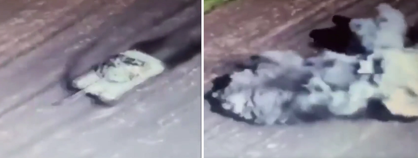 Video: Russischer Panzer hat eine Mine überfahren und erfolgreich entmilitarisiert