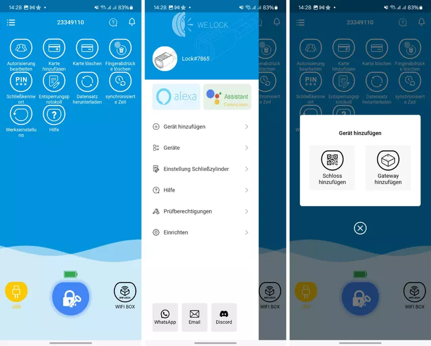 Smartes Türschloss Welock SECBN51 (Fingerabdruck)