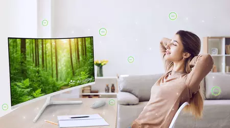 Die neuen Asus-Monitore VU249HFI-W, VU279HFI-W und VU34WCIP-W mit Luftreinigungsfunktion bekämpfen Allergene und Staub