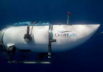 Fotos des Wracks der Titan-Bathyscaphe, bei ...