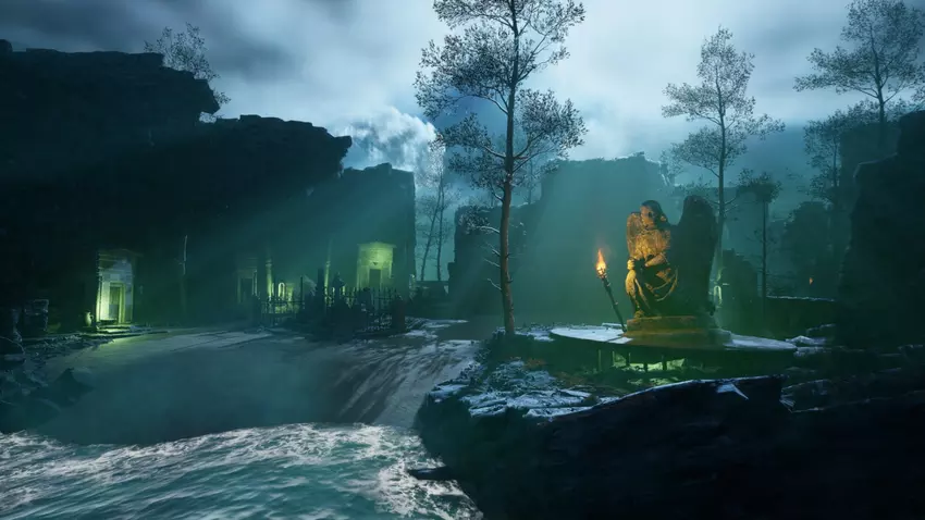 Eine typische RailGods of Hysterra-Landschaft