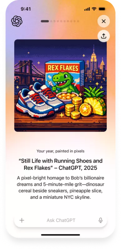 Screenshot der 'Dein Jahr in Poesie'-Funktion in ChatGPT