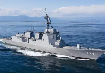 Die japanischen Zerstörer JS Haguro und ...