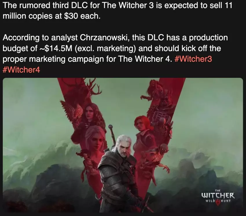Bekanntheit über das dritte DLC für The Witcher 3 von CD Projekt Red
