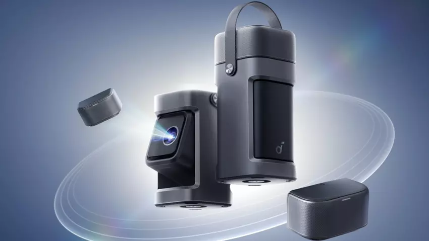 Anker bringt den Soundcore Nebula P1 auf den Markt, den ersten tragbaren Projektor mit abnehmbaren Bluetooth-Lautsprechern