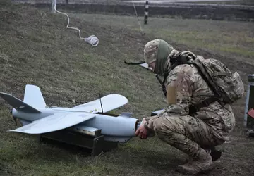 Das ukrainische UAV „Storch-100“ zeichnete den ...