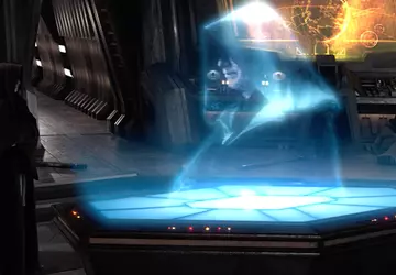 Holografische Video-Konversationserfahrung ermöglicht die Kommunikation mit ...