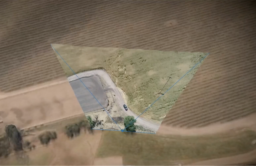 Drohnen-Videostream auf der Grundlage dreidimensionaler Satellitendaten