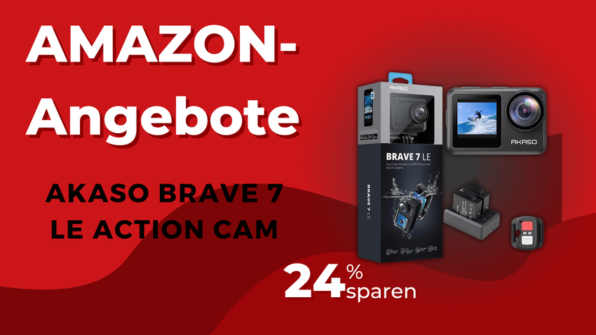 AKASO Brave 7 LE Action Cam mit Dual Display – Jetzt 43€ günstiger!