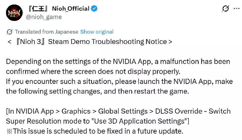 Screenshot aus dem Nioh 3 Demo