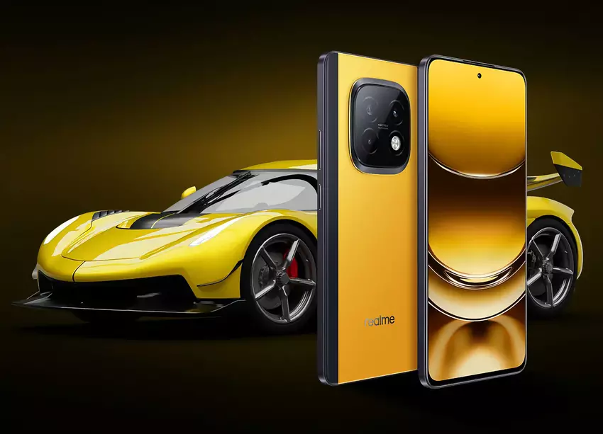 Zweifarbiges Gehäuse, flaches Display und Dreifachkamera: Das realme Narzo 70 Turbo 5G ist auf Pressebildern zu sehen