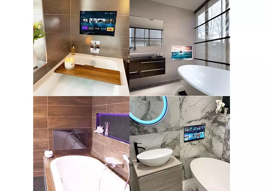 elecsung 22-zoll TV Einbauspiegel Bad