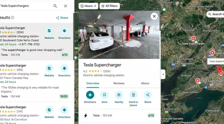 Tesla-Supercharger-Verfügbarkeit jetzt in Echtzeit in Google Maps angezeigt
