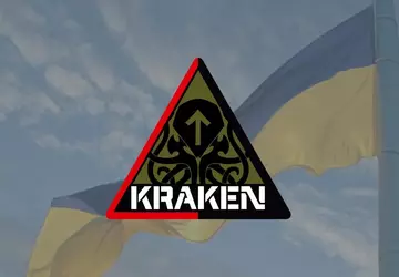KRAKEN-Kämpfer setzen eine Kamikaze-Drohne ein, um ...