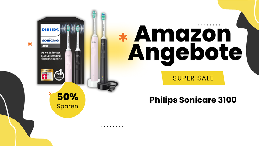 Philips Sonicare 3100 elektrische Zahnbürste – 50% Rabatt auf das Doppelpack!