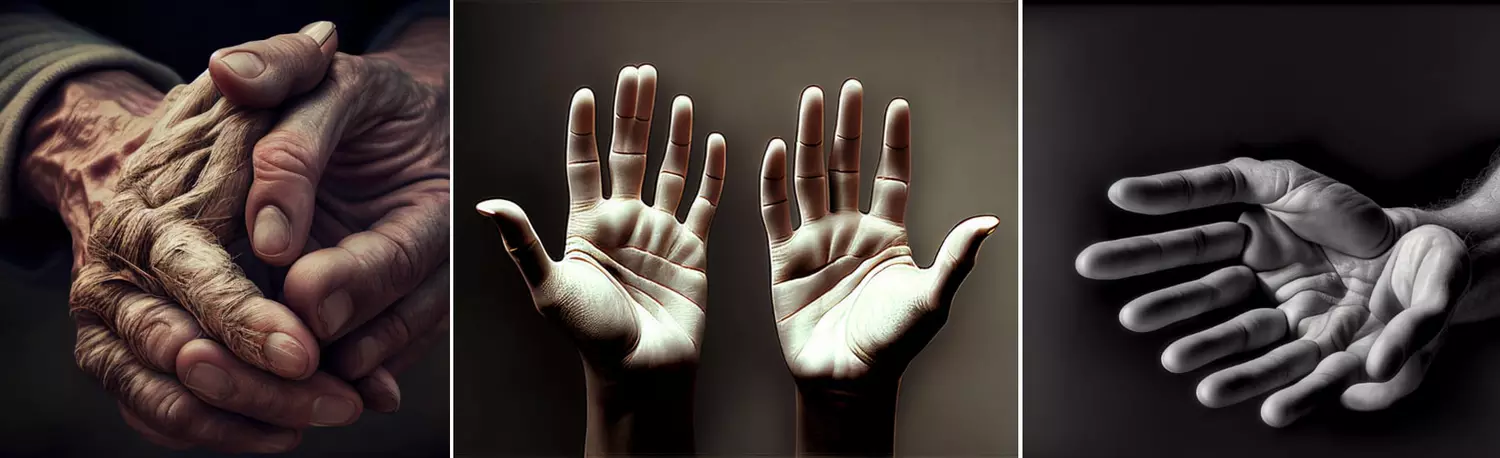 Die unerreichbare Spitze der Kunst: Warum zeichnet die künstliche Intelligenz Midjourney 6 Finger auf die Hände und wie kann man das beheben? 