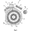 Miniaturansicht des Layouts des Elektromotors und Motors im Porsche-Patent.