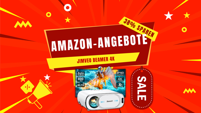 Jimveo E30 4K Beamer: Intelligentes Heimkino-Erlebnis - Jetzt 150€ günstiger!