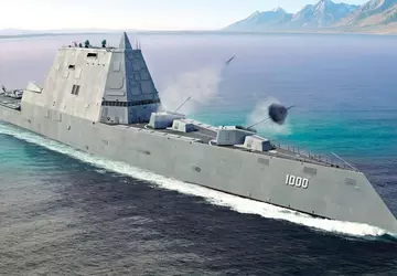 Der Zerstörer USS Zumwalt hat umfangreiche ...