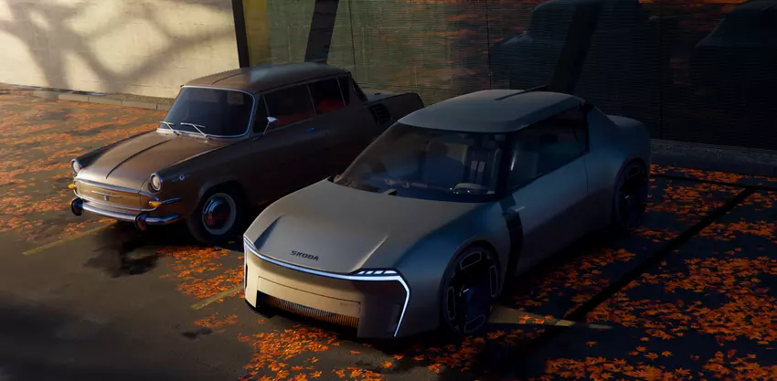 Klassisches und modernes Design des Škoda 1000 MBX