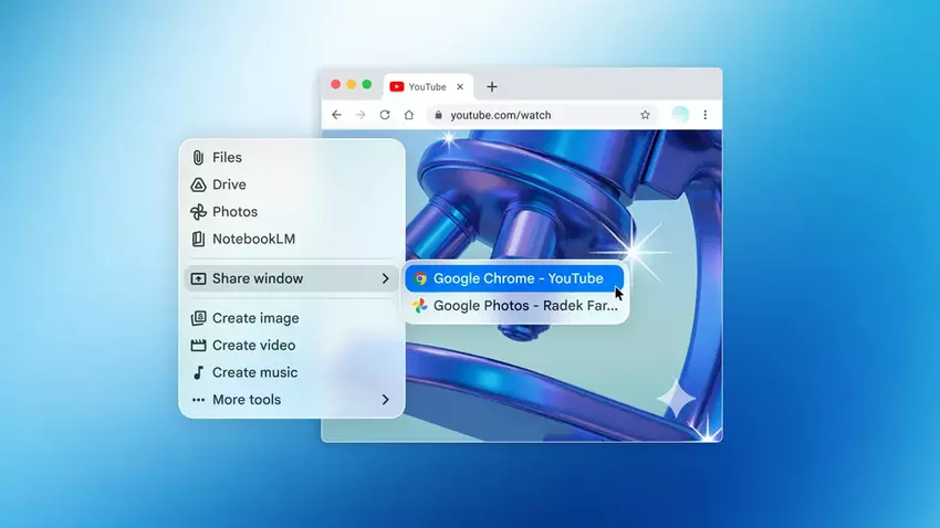 Schnittstelle der Gemini-App auf macOS