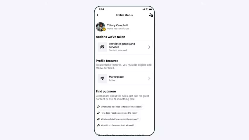 Meta aktualisiert Facebook- und Instagram-Support mit KI