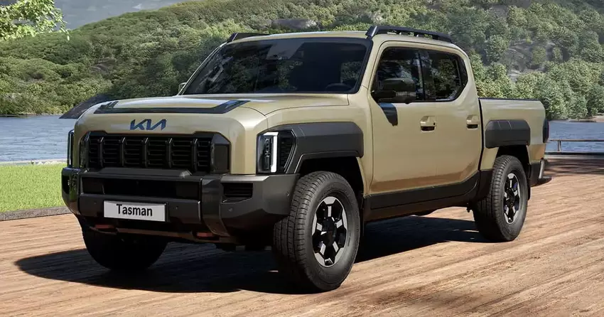 Vergleich des Kia Tasman 2025 Cat mit dem Konzeptfahrzeug Weekender