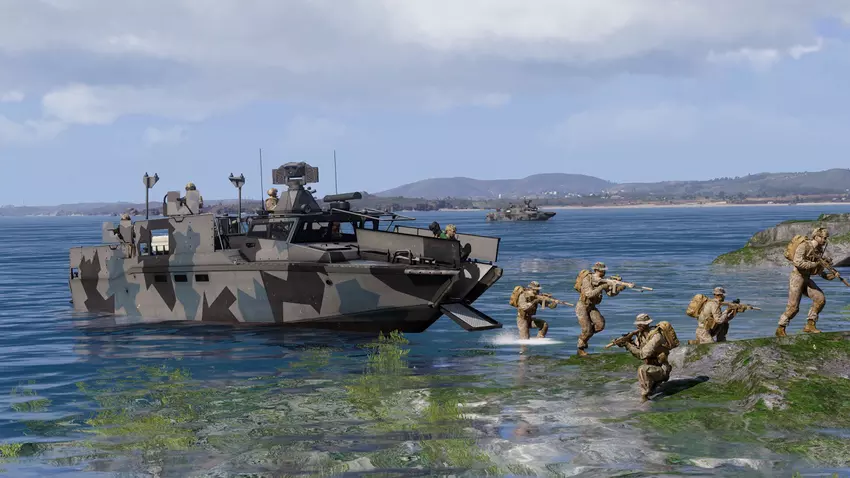 Das Add-on Expeditionary Forces wurde für Arma 3 veröffentlicht, das sich der Marine-Infanterie und Wasserschlachten widmet