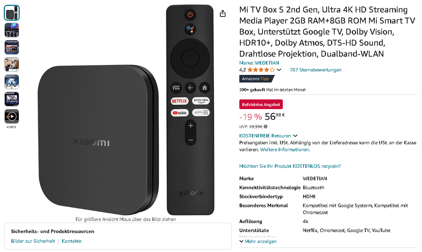 Mi TV Box S 2nd Gen