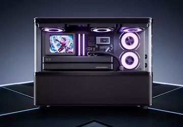 Eine Säule, die von einem Gaming-PC ...