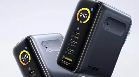 Baseus 140W präsentiert – ein kompakter Ladegerät mit integriertem TFT-Bildschirm für den Anschluss von bis zu vier Geräten