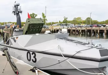 US Marine Corps zeigt unbemanntes Schiff, ...