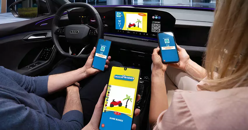 Audi hat AirConsole für das Spielen im Auto integriert, wobei ein Smartphone als Controller dient