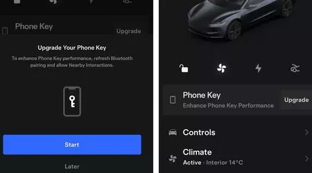 Tesla wird seine Android-App um Ultrabreitband-Unterstützung erweitern
